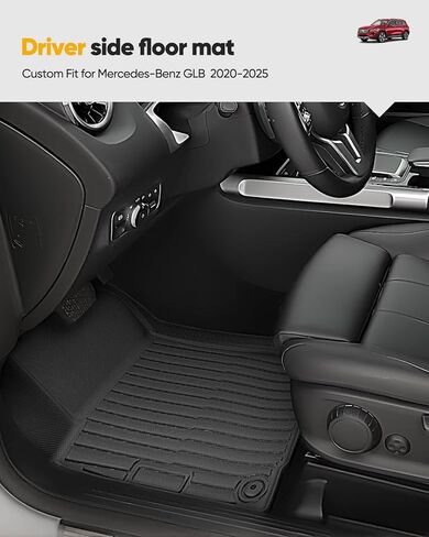 All Weather Floor Mats & Upper Cargo Liner for Mercedes Benz GLB 2026 2025 2024 2023 2022 2021 2020, Heavy Duty Custom Fit for GLB 250 Front 2nd Row, Non-Slip Black Car Accessories in Saudi Arabia