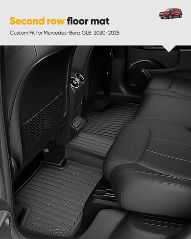 All Weather Floor Mats & Upper Cargo Liner for Mercedes Benz GLB 2026 2025 2024 2023 2022 2021 2020, Heavy Duty Custom Fit for GLB 250 Front 2nd Row, Non-Slip Black Car Accessories in Saudi Arabia