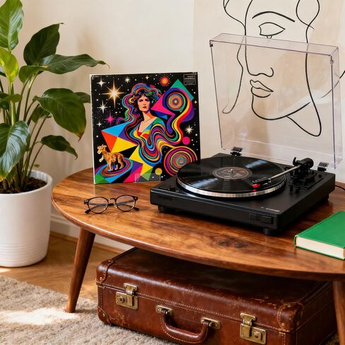 8 Pack Vinyl Record Stand, Acrylic Record Display Stand, Tabletop Now Playing Vinyl Record Holder, Clear in Saudi Arabia