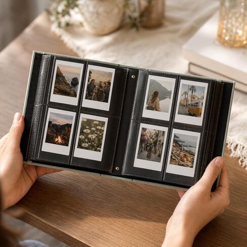 ألبوم صور بولارويد جميل لصور مقاس 2×3 بوصة - يحمل بأمان 240 صورة من الذكريات الفريدة - كتاب الصور المثالي المتوافق مع Instax Mini لتخزين صورك أو بطاقات المجموعة التجارية in Kuwait