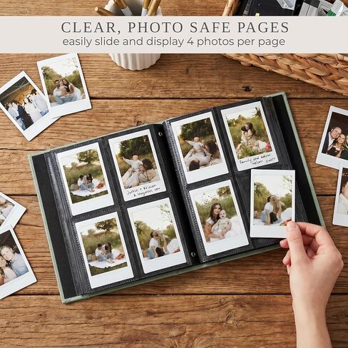 ألبوم صور بولارويد جميل لصور مقاس 2×3 بوصة - يحمل بأمان 240 صورة من الذكريات الفريدة - كتاب الصور المثالي المتوافق مع Instax Mini لتخزين صورك أو بطاقات المجموعة التجارية in Kuwait