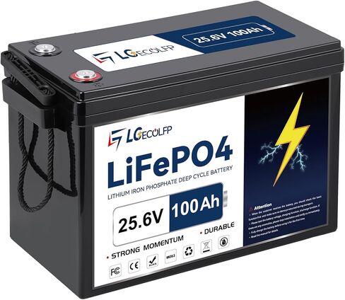12V 100Ah LiFePO4 Battery, Rechargeable Group 31 Lithium Battery Built-in 100A BMS, Up to 15000 Deep Cycles, 1.28kWh Higher Energy Density, Perfect for Boats, Van, Trailer, Motorhome and RV in Saudi Arabia