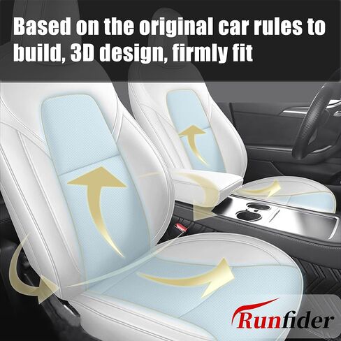 Car Seat Covers for Tesla Model Y seat Cover 2017 2018 2019 2020 2021 2022 2023 2024 Full Set Custom Front & Back Seat Protector Accessories Breathable Easy to Clean White in Kuwait