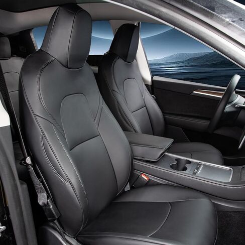 Car Seat Covers for Tesla Model Y seat Cover 2017 2018 2019 2020 2021 2022 2023 2024 Full Set Custom Front & Back Seat Protector Accessories Breathable Easy to Clean White in Kuwait