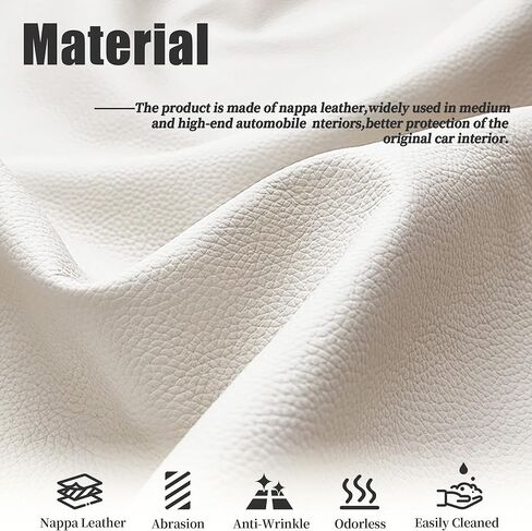 Car Seat Covers for Tesla Model Y seat Cover 2017 2018 2019 2020 2021 2022 2023 2024 Full Set Custom Front & Back Seat Protector Accessories Breathable Easy to Clean White in Kuwait
