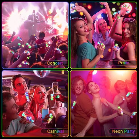 Party Favors 150 Pcs Light Up Rings, Glow In The Dark Party Supplies, 6 Style Flashing Glow In The Dark Rings for Adults & Kids, LED Ring for Birthday Party Favors, Concert, Raves, Halloween,Christmas in Saudi Arabia