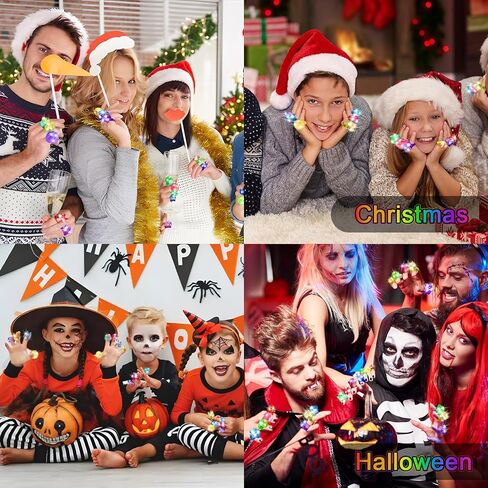 Party Favors 150 Pcs Light Up Rings, Glow In The Dark Party Supplies, 6 Style Flashing Glow In The Dark Rings for Adults & Kids, LED Ring for Birthday Party Favors, Concert, Raves, Halloween,Christmas in Saudi Arabia