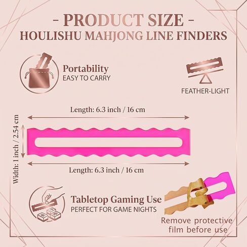 4 Pcs Mahjong Line Finders - Acrylic Clear Game Rules Helper Guide for Mahjong Players in Saudi Arabia
