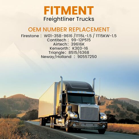 حقيبة الربيع الهوائية MILLISEC المتوافقة مع شاحنات Freightliner OE تحل محل Firestone W01-358-9616/1T15L-1.5/ 1T15KW-1.5، Contitech 99-12P515، Airtech 39616K، K303-16،8515/6368،90557250 in Kuwait