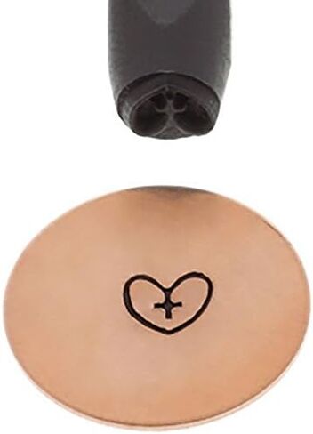 PMC Supplies LLC 3/16" 5 MM Heart With Cross Punch Stamp for Marking Pressing Gold Silver Copper Jewelry Charms Pendants Jewelry Tool in Kuwait