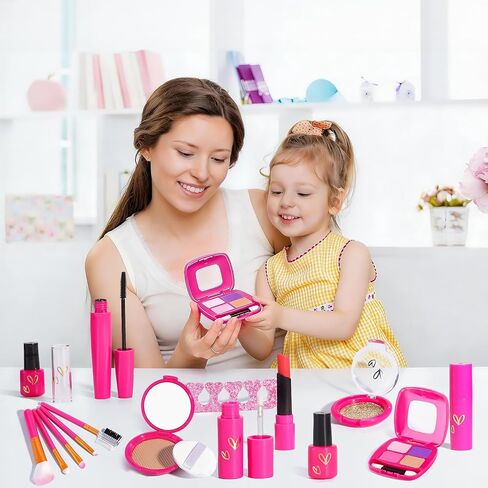 Pretend Makeup Kit for Toddlers 3-5, Kids Play Makeup Set for Girls 3-4-6, Toddler Fake Make Up Toys with Purse, Princess Pretend Play Toy for Little Girls Age 3 4 5 6 Year Old Birthday Gifts in Saudi Arabia