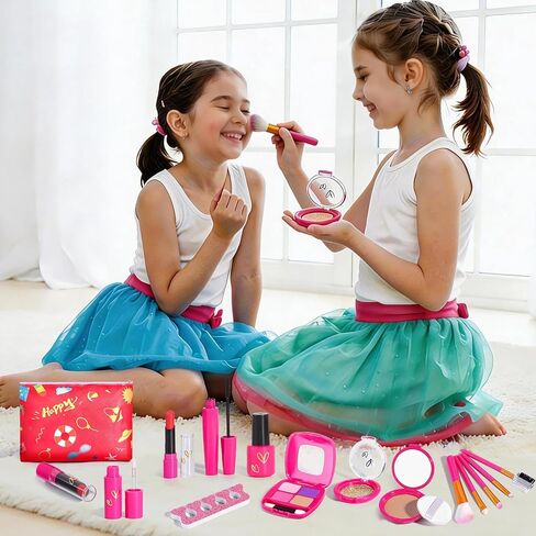 Pretend Makeup Kit for Toddlers 3-5, Kids Play Makeup Set for Girls 3-4-6, Toddler Fake Make Up Toys with Purse, Princess Pretend Play Toy for Little Girls Age 3 4 5 6 Year Old Birthday Gifts in Saudi Arabia