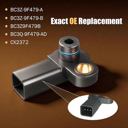 MAP Sensor with Black Spacer Kit Compatible with 2011-2019 Ford F-250 F-350 Super Duty 6.7L Diesel,Replacement for Manifold Absolute Pressure Sensor,BC3Z-9F479-A BC3Z-9F479-B BC3Z9F479B CX2372 in Saudi Arabia