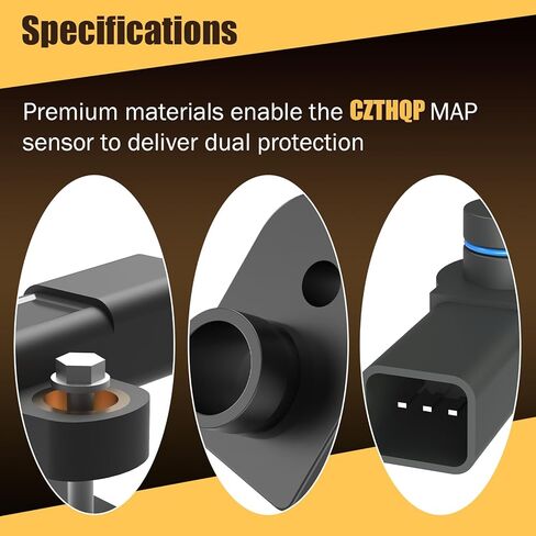 MAP Sensor with Black Spacer Kit Compatible with 2011-2019 Ford F-250 F-350 Super Duty 6.7L Diesel,Replacement for Manifold Absolute Pressure Sensor,BC3Z-9F479-A BC3Z-9F479-B BC3Z9F479B CX2372 in Saudi Arabia