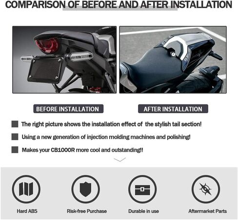 غطاء خلفي للركاب الخلفي للدراجة النارية بمقعد منفرد من ABS لقسم الذيل لـ H.onda CB1000R CB 1000 R CB 1000R ملحقات 2018 2019 2020 2021 2022 2023 (أسود) in Kuwait