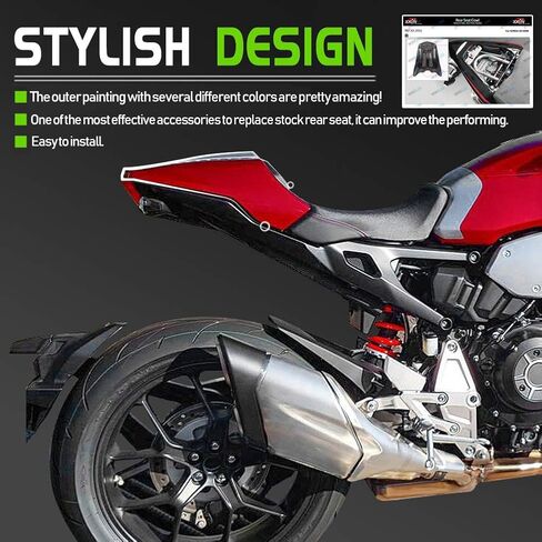غطاء خلفي للركاب الخلفي للدراجة النارية بمقعد منفرد من ABS لقسم الذيل لـ H.onda CB1000R CB 1000 R CB 1000R ملحقات 2018 2019 2020 2021 2022 2023 (أسود) in Kuwait