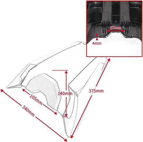 غطاء خلفي للركاب الخلفي للدراجة النارية بمقعد منفرد من ABS لقسم الذيل لـ H.onda CB1000R CB 1000 R CB 1000R ملحقات 2018 2019 2020 2021 2022 2023 (أسود) in Kuwait