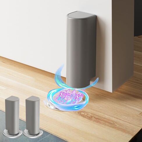 2 Pack Magnetic Door Stopper Catch Stop Stainless Steel Doorstops stoppers Holder Stops for Bottom of Floor Mounting No Drill Strong Adhesive Tape Magnet Keep Doors Open Mounted,White Two in Saudi Arabia