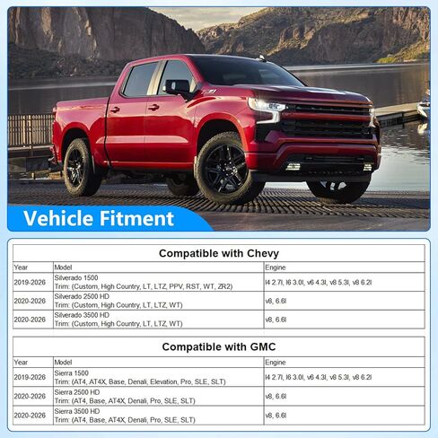85116689 مقبض الباب الخلفي الإضافي مع دعامة متوافق مع Chevy Silverado 1500(19-26) 2500 HD/3500 HD(20-26)، لسيارة GMC Sierra 1500(19-26) 2500 HD/3500 HD(20-26) يستبدل 84726114 84338560 in Kuwait