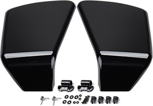 2X Inner Fairing Glove Box Door Covers Compatible with 1998-2013 Harley Road Glide Gloss Black Glove Compartment Lid Replacement + Mounting Hardware in Kuwait