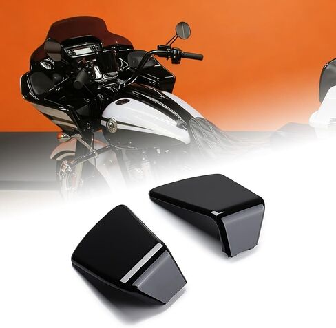 2X Inner Fairing Glove Box Door Covers Compatible with 1998-2013 Harley Road Glide Gloss Black Glove Compartment Lid Replacement + Mounting Hardware in Kuwait