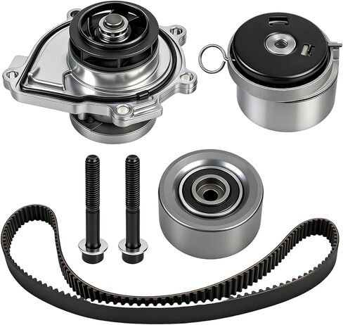 Timing Belt Kit with Water Pump Compatible with Chevy Cruze Sonic Aveo Aveo5 2009-2018 Pontiac G3 2009-2010 Saturn Astra 1.6L 1.8L 2007-2008 Replaces 25195119 24422964 TCKWP338 in Saudi Arabia