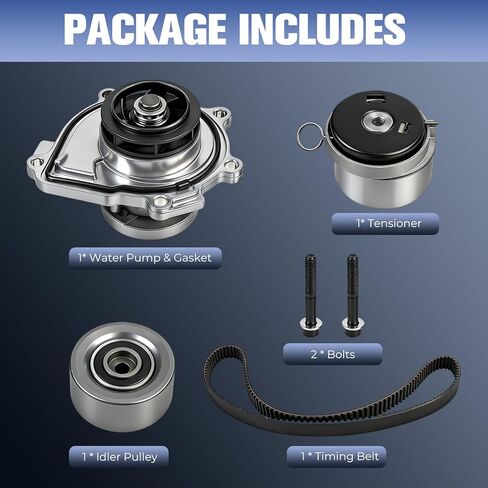 Timing Belt Kit with Water Pump Compatible with Chevy Cruze Sonic Aveo Aveo5 2009-2018 Pontiac G3 2009-2010 Saturn Astra 1.6L 1.8L 2007-2008 Replaces 25195119 24422964 TCKWP338 in Saudi Arabia