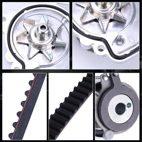 Timing Belt Kit with Water Pump for 2001 2002 2003 2004 2005 Honda Civic 1.7L L4 SOHC 16V Engine Replaces # TCK312 WP4034 in Saudi Arabia