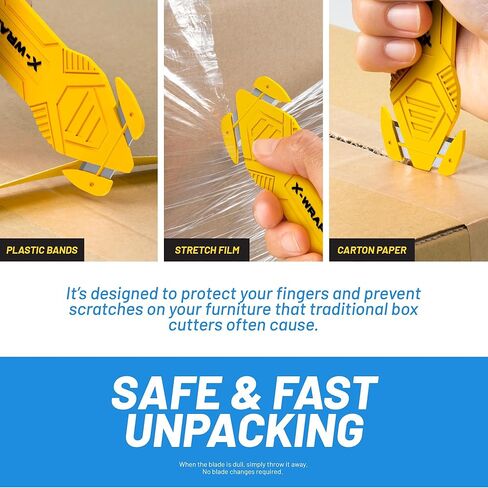 PRO 1000 Stretch Wrap with Rotating Handles, 15 Inch x 1000 Ft 70 Gauge, 4 Rolls, Bonus 4 Inch Mini Rolls & Safety Cutter, Heavy Duty Moving Pallet Film Kit in Saudi Arabia