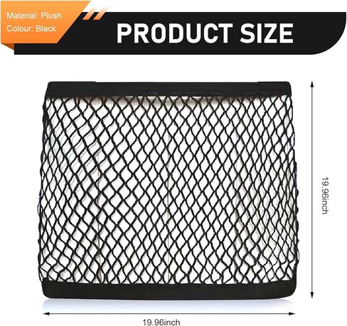 Car Front Seat Organizer, Passenger Seat Elastic Organizer Net with Buckle, Multifunctional Storage Net for Phone, Bottles, Toys, Universal for Cars, Trucks, SUVs (Black) in Kuwait