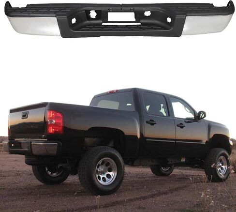 Rear Step Bumper Assembly Kit without Radar Hole Replacement for 2007-2013 Silverado Sierra 1500 Truck 22932803 GM1103147 in Kuwait
