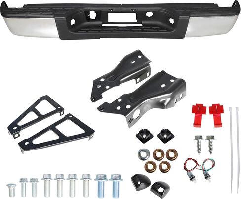 Rear Step Bumper Assembly Kit without Radar Hole Replacement for 2007-2013 Silverado Sierra 1500 Truck 22932803 GM1103147 in Kuwait