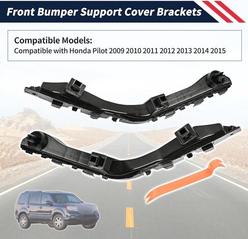 Front Bumper Support Cover Brackets Left and Right Side Compatible with Honda Pilot 2009 2010 2011 2012 2013 2014 2015 Replace 71193-SZA-A00 71198-SZA-A00 Bracket Mounting Support in Kuwait