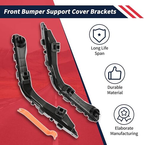 Front Bumper Support Cover Brackets Left and Right Side Compatible with Honda Pilot 2009 2010 2011 2012 2013 2014 2015 Replace 71193-SZA-A00 71198-SZA-A00 Bracket Mounting Support in Kuwait