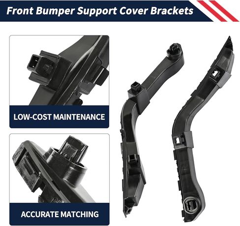 Front Bumper Support Cover Brackets Left and Right Side Compatible with Honda Pilot 2009 2010 2011 2012 2013 2014 2015 Replace 71193-SZA-A00 71198-SZA-A00 Bracket Mounting Support in Kuwait