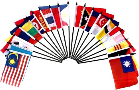 Southeast Asia Flag Set 20 Polyester 4x6 Inch Flags One Flag for Each Country in Southeast Asia in Saudi Arabia