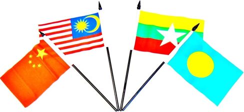 Southeast Asia Flag Set 20 Polyester 4x6 Inch Flags One Flag for Each Country in Southeast Asia in Saudi Arabia