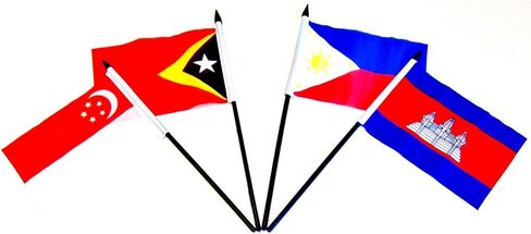 Southeast Asia Flag Set 20 Polyester 4x6 Inch Flags One Flag for Each Country in Southeast Asia in Saudi Arabia
