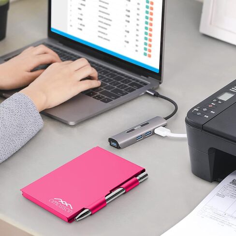 amassan Metal Small Notebook, Mini Notepad, Small Pocket Notepad Aluminum Note Case with Mini Metal Pen and 60-Page Sheets - Memo Books Note Pads (2pcs-Pink+Magenta) in Kuwait