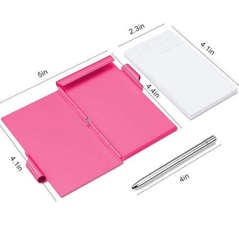 amassan Metal Small Notebook, Mini Notepad, Small Pocket Notepad Aluminum Note Case with Mini Metal Pen and 60-Page Sheets - Memo Books Note Pads (2pcs-Pink+Magenta) in Kuwait