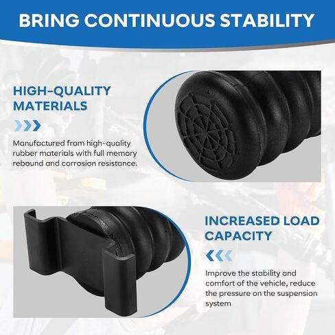 SSR-612-47 Rear Air Helper Springs, 2Pcs Rear Auxiliary Spring 1,800 lb Capacity When Compressed at 50% For Tacoma Frontier Dmax in Kuwait