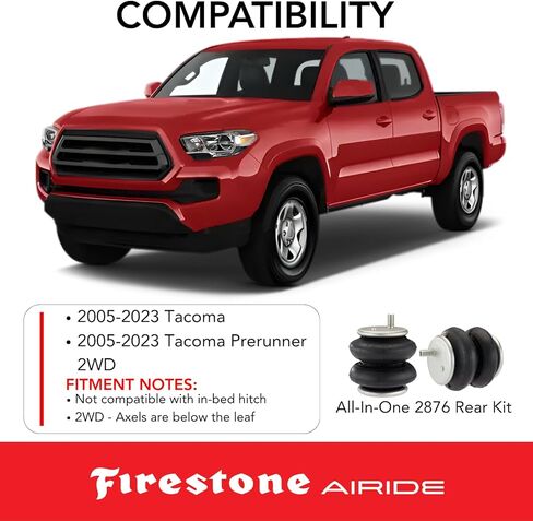 Firestone Airide 2876 All-In-One Wireless Rear Air Spring Kit fits 2005-2023 Tundra | Up to 5,000 lbs of Load-Leveling Capacity | 5-100 PSI | Easy Installation in Saudi Arabia