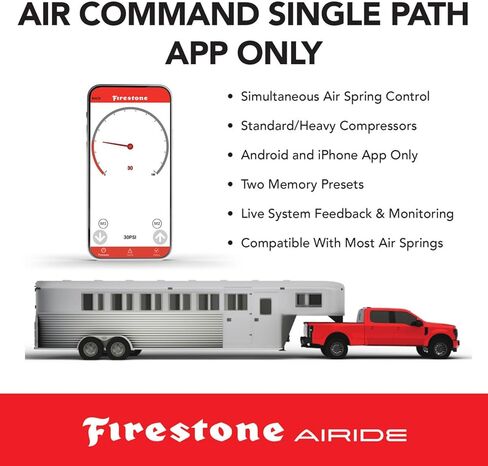 Firestone Airide 2876 All-In-One Wireless Rear Air Spring Kit fits 2005-2023 Tundra | Up to 5,000 lbs of Load-Leveling Capacity | 5-100 PSI | Easy Installation in Saudi Arabia