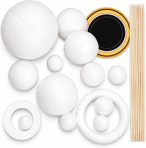 Solar System Craft Kit – Made in USA - DIY Planet Model Set with Foam Balls & Bamboo Sticks for School Projects, Crafts & Creative Activities (23 Pieces) in Saudi Arabia
