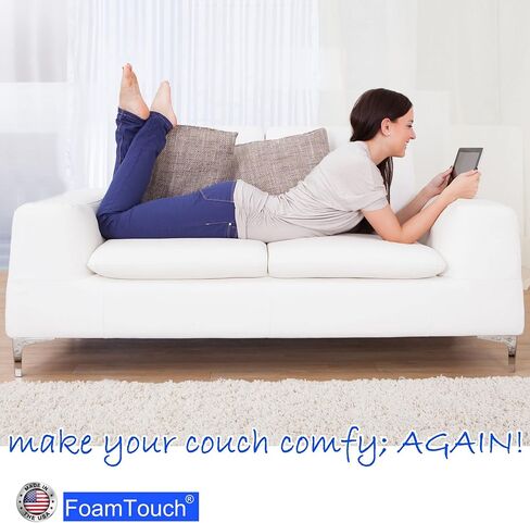 ملاءة إسفنجية من البولي يوريثين FoamTouch بسمك 12.7 سم × عرض 91.48 سم × طول 182.88 سم - تنجيد أبيض وإسفنج فراش لاستبدال الوسادة ودعم المرتبة وإدراج الوسادة - بدون غطاء in Kuwait