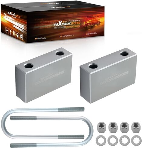 maXpeedingrods 4" Rear Lowering Block Kit for Chevy C10/C20/Blazer, for GMC C15/C25/Jimmy 2WD 1960-1972, for C1000/C2000/C1500/C2500 Suburban/Truck w/Rear Coil Springs in Kuwait