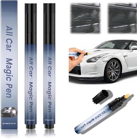 All Car Magic Pen, Magic Car Scratch Removal Pen, Lasting Car Scratch Remover, Quick Fix for Scratches and Paint Damage,Easy Use, Weatherproof Fits All Car Colors (2PC) in Saudi Arabia