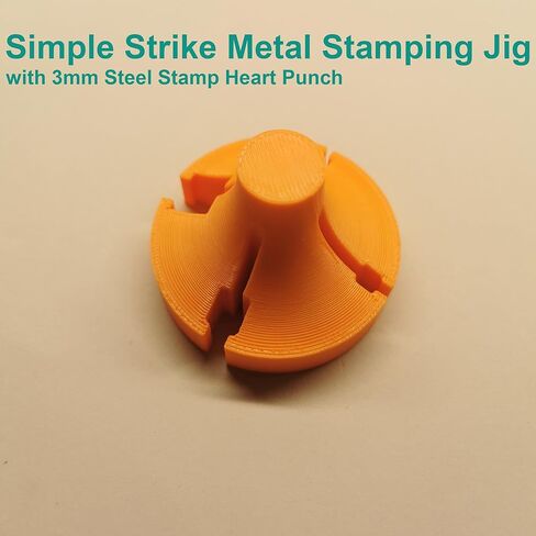 4-in-1 (3mm 4mm 6mm 9.5mm) Simple Strike Metal Stamping Jig, Easy-Grip Stamp Holder for Metal Hand Stamping(Orange) in Saudi Arabia