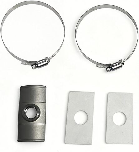 60012 Car Universal Oxygen Sensor Bung Kit - No-Weld Exhaust Mount with 18mm x 1.5 Thread, Stainless Steel Clamps & Gaskets, for Standard Round Exhaust Pipes in Saudi Arabia