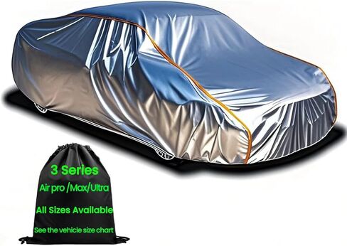 Snow Waterproof Small Car Cover Heavy Duty Sport Car Covers for Automobiles All Weather Durability Scratch Free Cotton Full Exterior Cover Fit Coupe 163" to 178" in Saudi Arabia